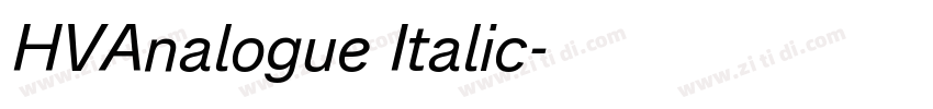 HVAnalogue Italic字体转换
